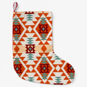 Abstraktes geometrisches nahtloses Muster in Ameri Kleiner Weihnachtsstrumpf