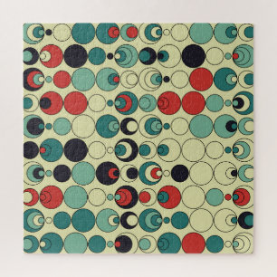 Abstraktes geometrisches nahtloses Musterdesign. Puzzle