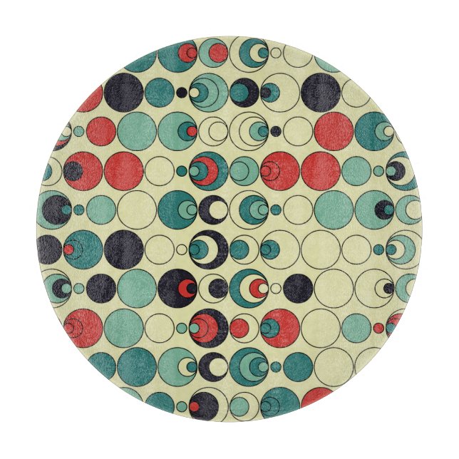 Abstraktes geometrisches, nahtloses Musterdesign. Schneidebrett (Vorderseite)