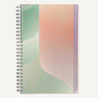 Abstraktes geometrisches Notizbuch – Grün Orange L