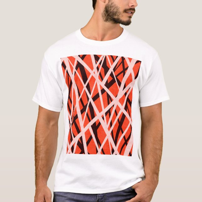 Abstraktes geometrisches Papier: Hochformat T-Shirt (Vorderseite)
