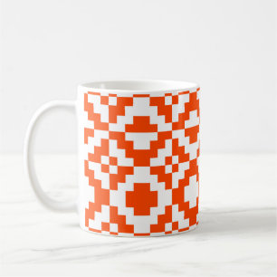 Abstraktes geometrisches, pixeliges Muster. Mos Kaffeetasse