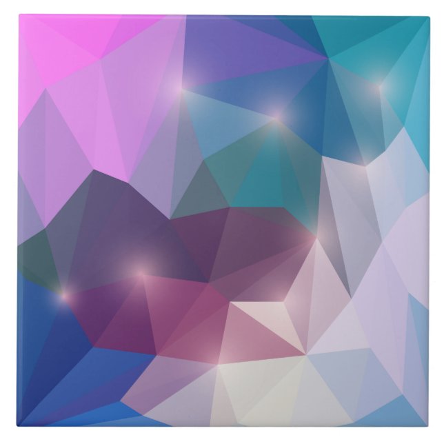 Abstraktes geometrisches Polygon Fliese (Vorderseite)