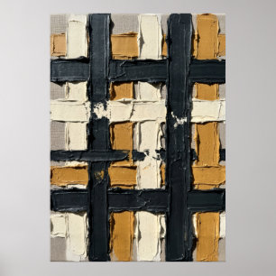 Abstraktes geometrisches Rasterposter Impasto st Poster