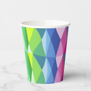 Abstraktes geometrisches Regenbogenmuster Pappbecher