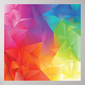 Abstraktes geometrisches Regenbogenposter Poster