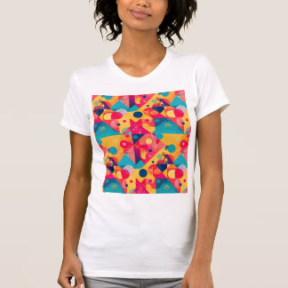Abstraktes geometrisches Retro-Formen-T-Shirt T-Shirt