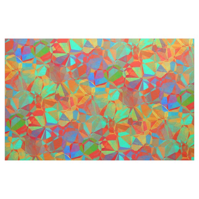 Abstraktes geometrisches Retro-Mosaikmuster Stoff (Fat Quarter (45,7 x 55,9 cm))