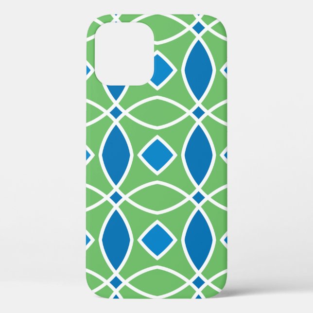 Abstraktes geometrisches Retro-Muster mit Tri Case-Mate iPhone Hülle (Rückseite)