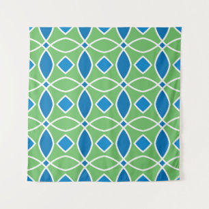 Abstraktes geometrisches Retro-Muster mit Tri Wandteppich