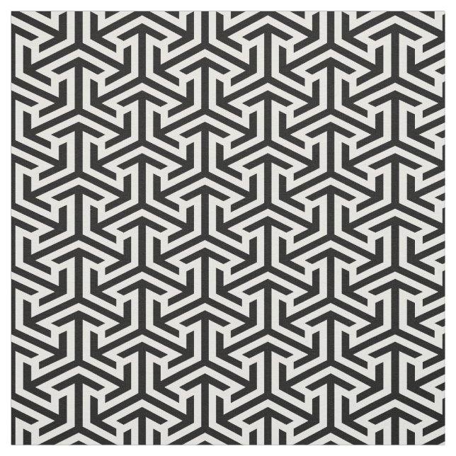 abstraktes geometrisches Schwarzweiß-Design Stoff (Muster)
