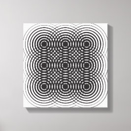 abstraktes geometrisches Schwarzweißdesign Leinwanddruck