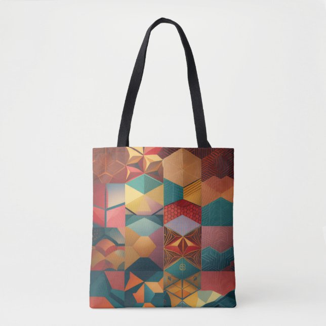 Abstraktes geometrisches Sechseckmuster (Vorderseite)