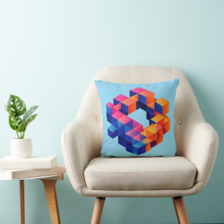 Abstraktes geometrisches Wurfkissen Kissen