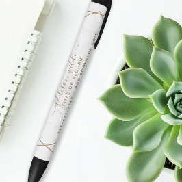 Abstraktes Geschäft mit geometrischem weißem Marmo Kugelschreiber