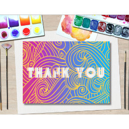 Abstraktes, geschliffenes Muster Dankeskarte