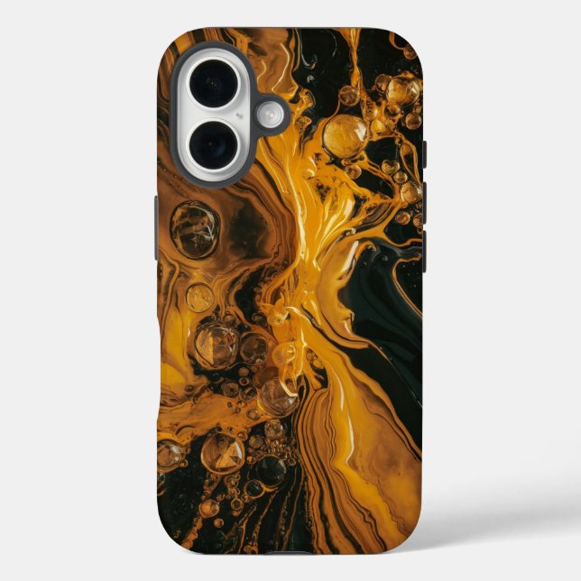 Abstraktes geschmolzenes Gold Case-Mate iPhone Hülle (Rückseite)