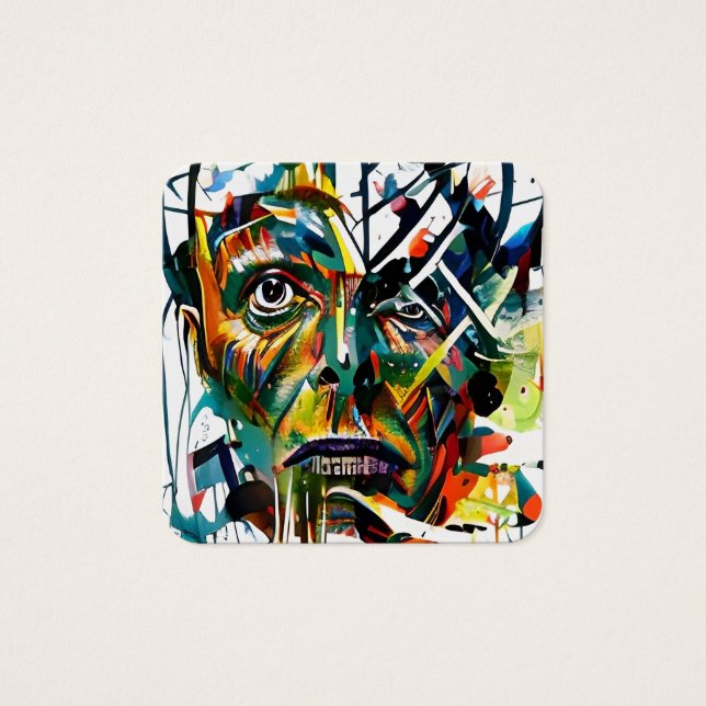 Abstraktes Gesicht einer Alien (Vorderseite)