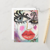 Abstraktes Gesicht Farbenfrohe Coole Graffiti Whim