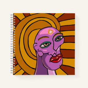 Abstraktes Gesicht, Folge deinen Träumen, Digitale Notizbuch