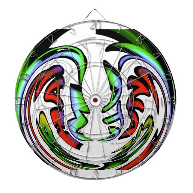 Abstraktes Gesicht Hakuna Matata Kunstdruckerei Dartscheibe (vorne)