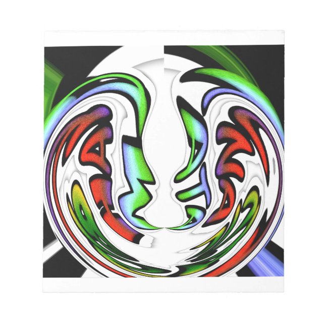 Abstraktes Gesicht Hakuna Matata Kunstdruckerei Notizblock (Vorderseite)