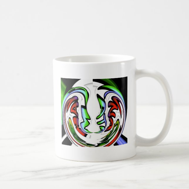 Abstraktes Gesicht Hakuna Matata Kunstdruckerei Tasse (Rechts)