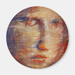 Abstraktes Gesicht Magnet