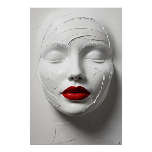  Abstraktes Gesicht Poster (Vorderseite)