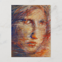 Abstraktes Gesicht Postkarte