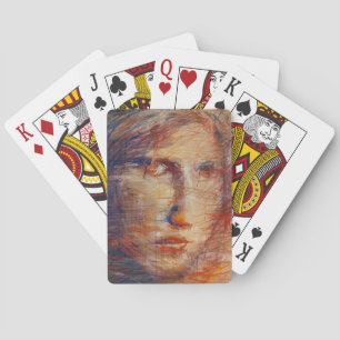 Abstraktes Gesicht Spielkarten