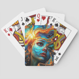 Abstraktes Gesicht Spielkarten