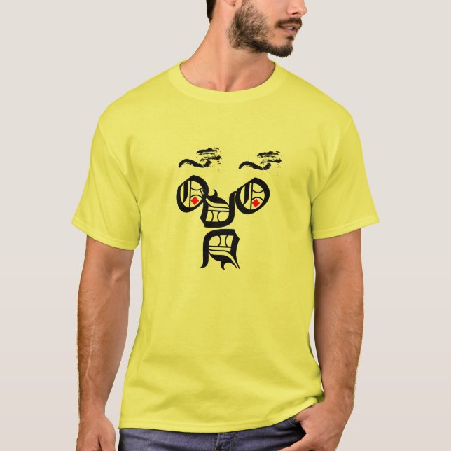 abstraktes Gesicht T-Shirt (Vorderseite)
