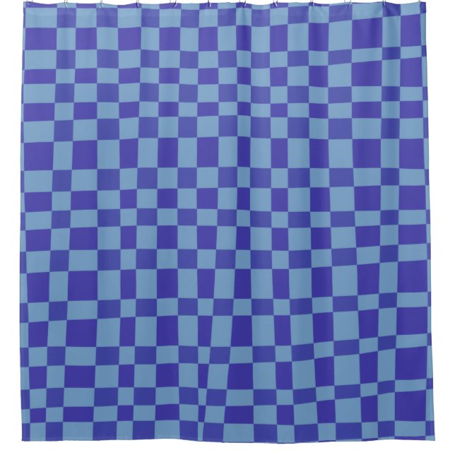 Abstraktes Gestaltungsmuster in Blau Duschvorhang (Vorderseite)