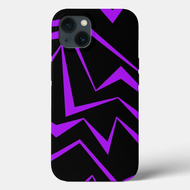 Abstraktes, gewagtes, lebhaftes geometrisches Zick Case-Mate iPhone Hülle (Rückseite)
