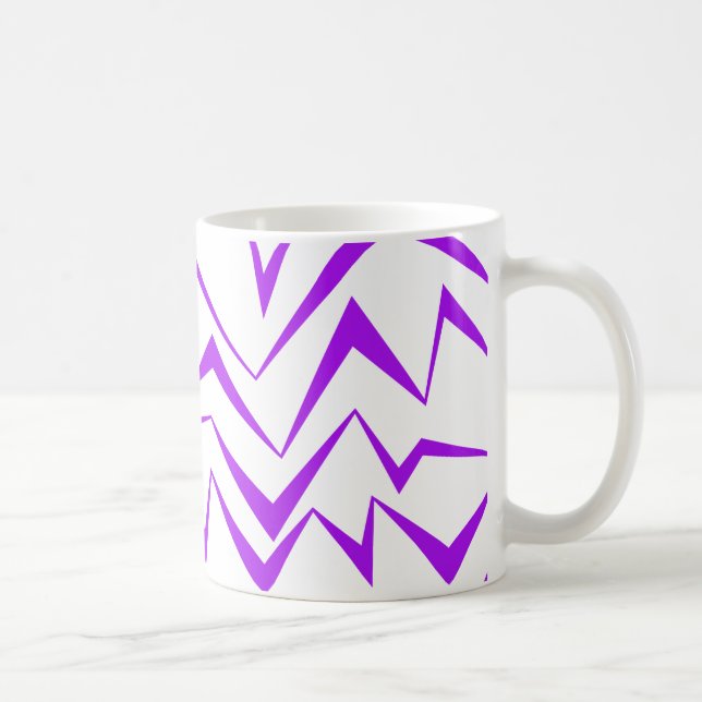 Abstraktes, gewagtes, lebhaftes geometrisches Zick Kaffeetasse (Rechts)