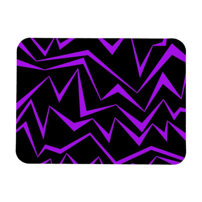 Abstraktes, gewagtes, lebhaftes geometrisches Zick Magnet (Horizontal)