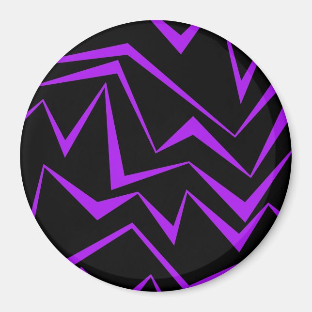 Abstraktes, gewagtes, lebhaftes geometrisches Zick Magnet (Vorne)