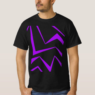 Abstraktes, gewagtes, lebhaftes geometrisches Zick T-Shirt