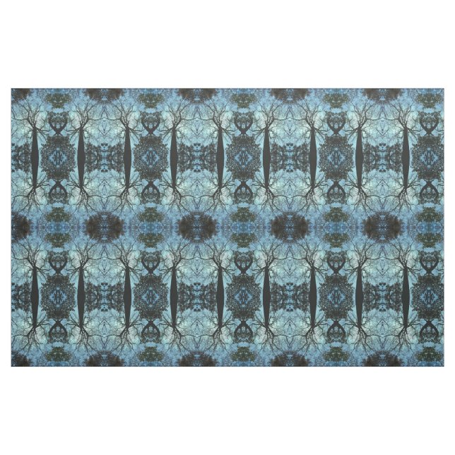 Abstraktes Gewebe der Blauen Baumzweige Stoff (Yard (91,4 cm))