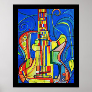 Abstraktes Gitarren-Plakat durch ValAries Poster