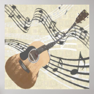 Abstraktes Gitarrenposter Poster