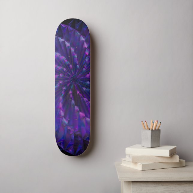 Abstraktes Glas Pinwheel Skateboard (Wandkunst)