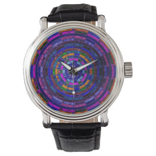 Abstraktes Glasmosaik Armbanduhr