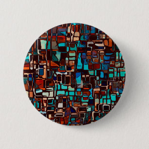 Abstraktes Glasmosaik Button