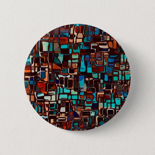 Abstraktes Glasmosaik Button (Vorderseite)