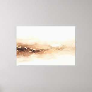 Abstraktes Gold Beiges Landschaft Modern Minimalis Leinwanddruck