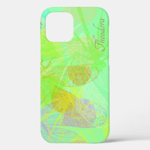 Abstraktes Gold Dragonfly Blaues Pastellmuster Case-Mate iPhone Hülle