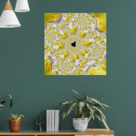 Abstraktes Gold-Fraktal Poster