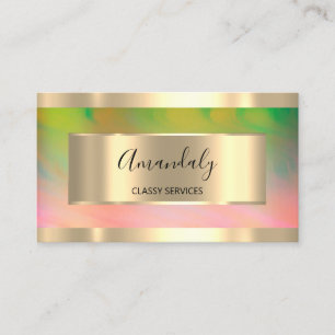 Abstraktes Gold Gerahmtes Elegant Visitenkarte